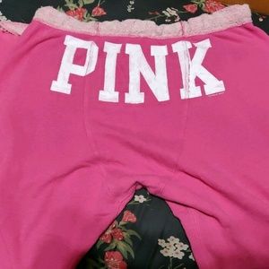 PINK Victoria Secret Velour Cozy Lounge Warm Up Pa